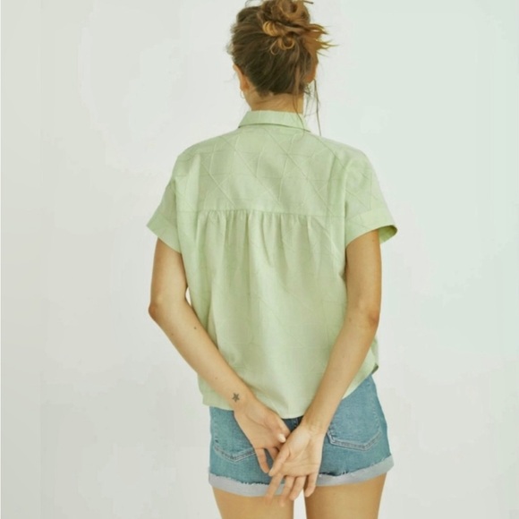 Madewell Hilltop Shirt Geo Texture Button
Down Green Sun Faded Mint Medium - Picture 2 of 8